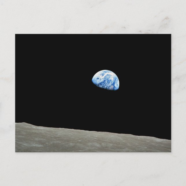 NASA - View from Apollo8, Dec24, Earthrise Postcard (Front)