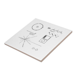 NASA Voyager Golden Record Ceramic Tile