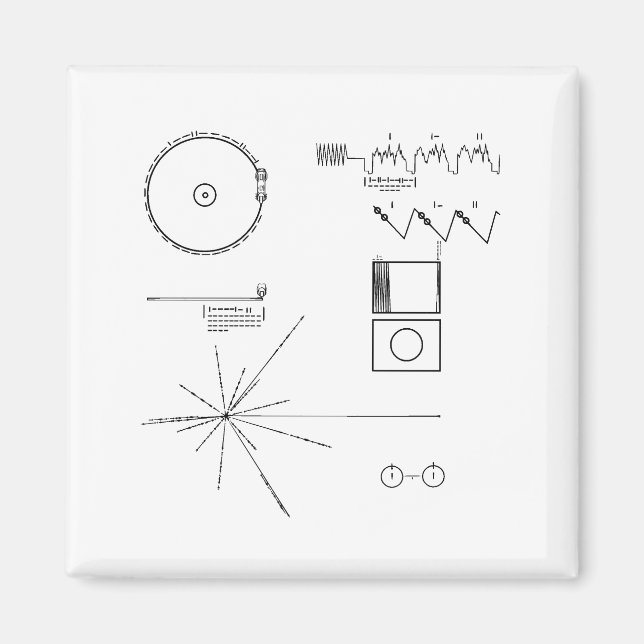 NASA Voyager Golden Record Magnet (Front)