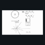 NASA Voyager Golden Record Rectangular Sticker<br><div class="desc">Can you read them?  You're probably an alien.</div>