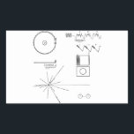 NASA Voyager Golden Record Rectangular Sticker<br><div class="desc">Can you read them?  You're probably an alien.</div>