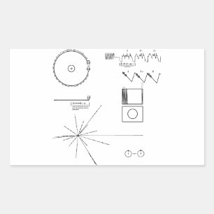 NASA Voyager Golden Record Rectangular Sticker