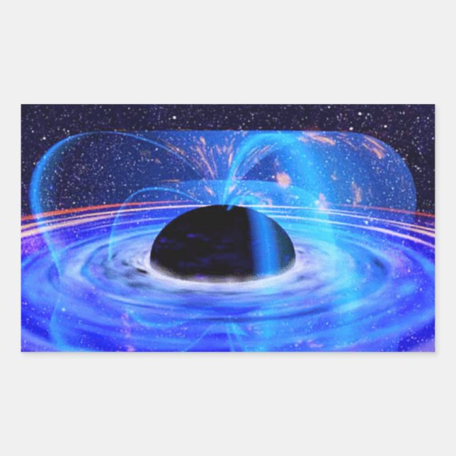 Nasa's Blue Black Hole Rectangular Sticker (Front)