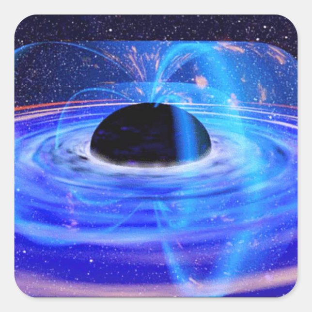 NASA's Blue Black Hole Square Sticker (Front)