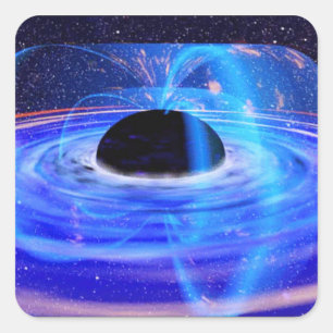 NASA's Blue Black Hole Square Sticker