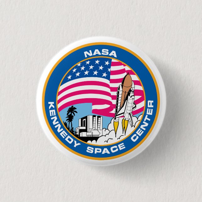 NASA's Kennedy Space Centre  3 Cm Round Badge (Front)