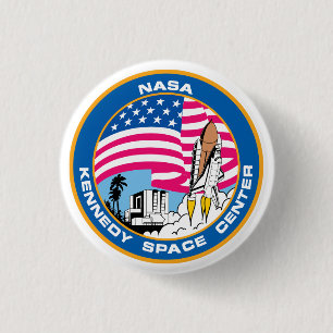 NASA's Kennedy Space Centre 3 Cm Round Badge