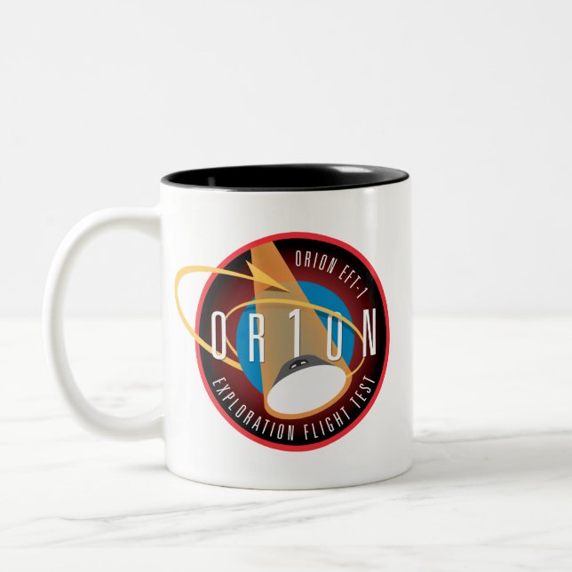 NASA's Orion EFT-1 Flight Official Mission Patch Two-Tone Coffee Mug (Left)