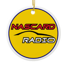 NASCARD RADIO Ceramic Circle Ornament