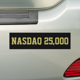 NASDAQ 25000 Stock Market Celebration Bumper Sticker