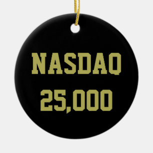 NASDAQ 25000 Stock Market Celebration Ceramic Ornament