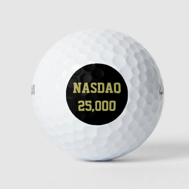 NASDAQ 25000 Stock Market Celebration Golf Balls (Front)