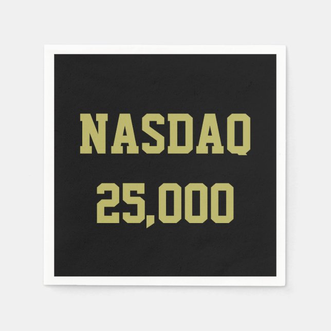 NASDAQ 25000 Stock Market Celebration Napkin (Front)