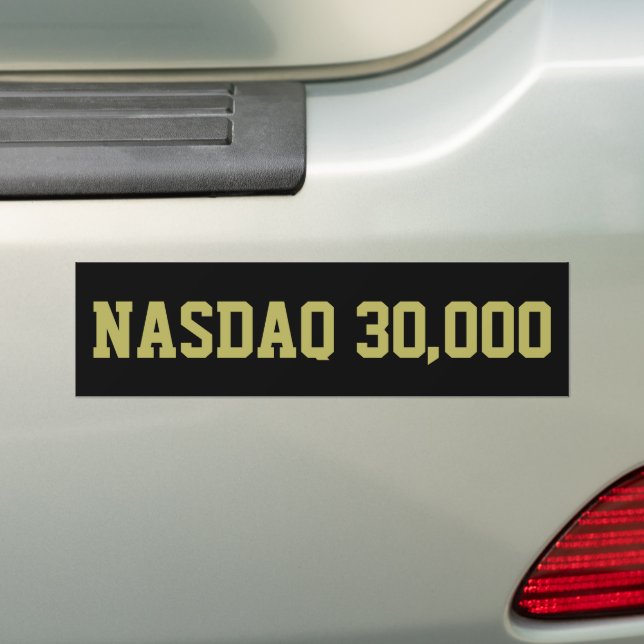 NASDAQ 30000 Stock Market Celebration Bumper Sticker (On Car)
