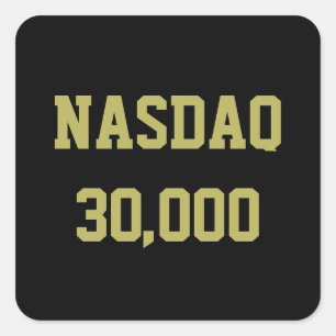 NASDAQ 30000 Stock Market Celebration Square Sticker