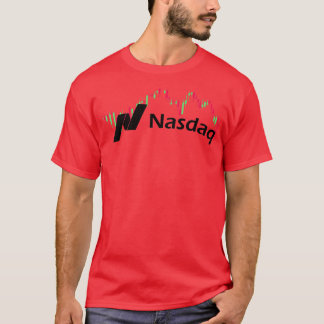 Nasdaq stock market candle stick chart T-Shirt