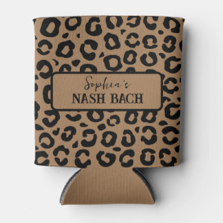 "Nash Bach" leopard print Can Cooler