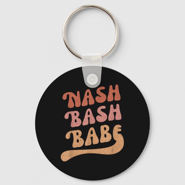 Nash Bash Babe Bachelorette Party Favour Cute Nash Key Ring (Front)