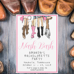 Nash Bash Bachelorette Fashion Weekend  Invitation