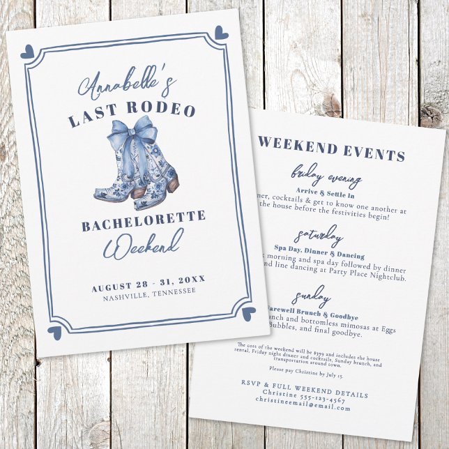 Nash Bash Last Rodeo Bachelorette Party Invitation (Nash Bash Last Rodeo Bachelorette Party Invitation)