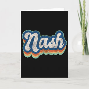 Nash First Name Boy Vintage Style 70s 80s Personal Card