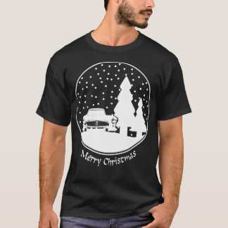 Nash Metropolitan 1950s old classic Christmas snow T-Shirt