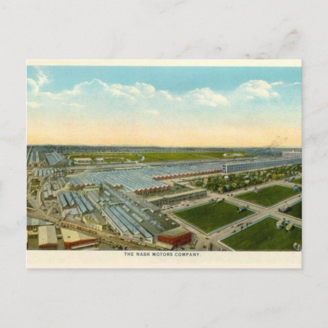 Nash Motor Company Kenosha Wisconsin Postcard (Front)