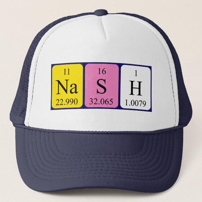 Nash periodic table name hat (Front)