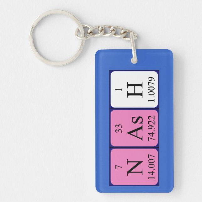Nash periodic table name keyring (Front)