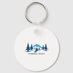 Nashoba Valley Machusetts Ski Resort Skiing Skier Key Ring