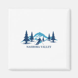 Nashoba Valley Machusetts Ski Resort Skiing Skier Magnet