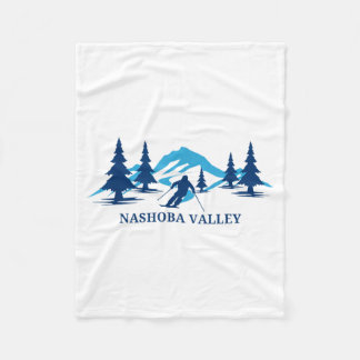 Nashoba valley massachusetts ski resort skiing fleece blanket