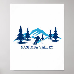 Nashoba valley massachusetts ski resort skiing poster