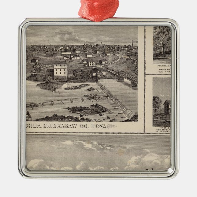 Nashua farm and residence metal ornament (Front)