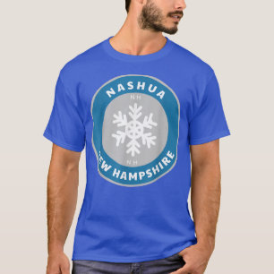 Nashua New Hampshire NE Winter Snow Snowflake Souv T-Shirt