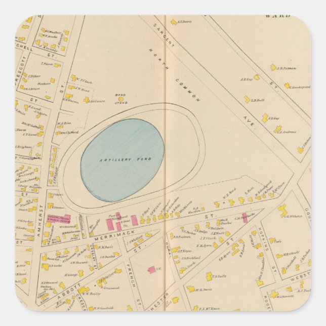 Nashua, Ward 12, 5 Square Sticker (Front)