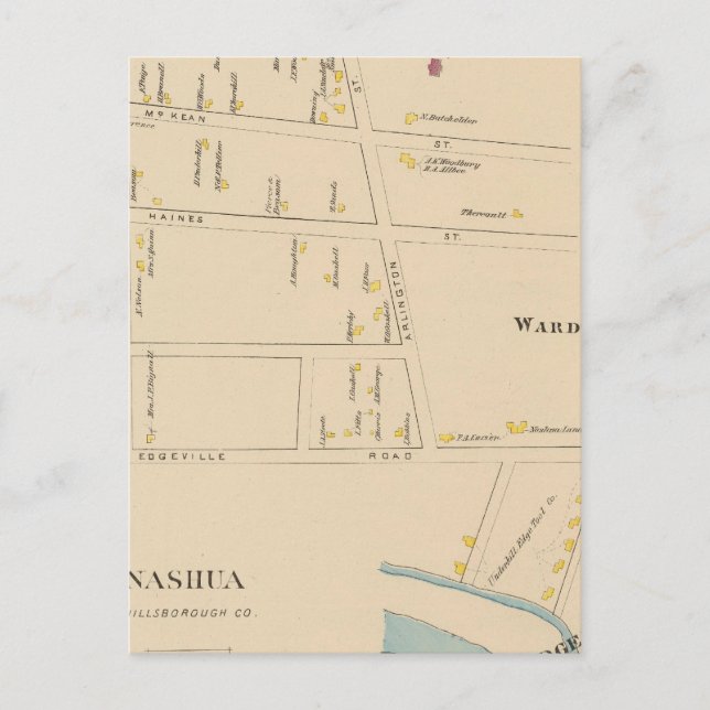 Nashua, Ward 7, Edgeville Postcard (Front)