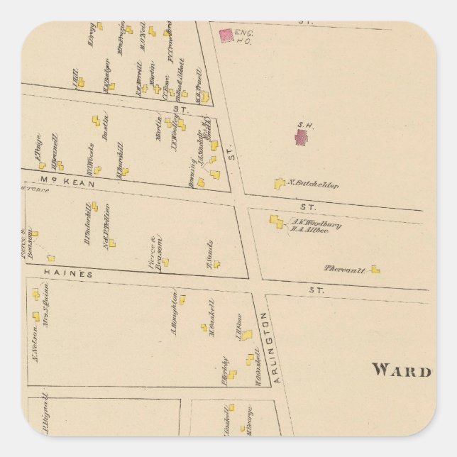 Nashua, Ward 7, Edgeville Square Sticker (Front)