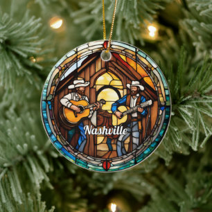 Nashvile Country Music Ceramic Ornament