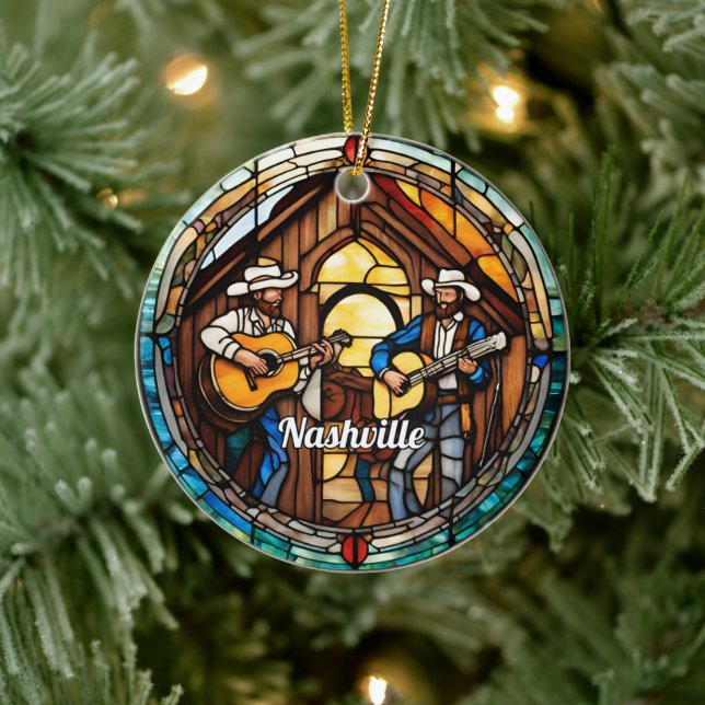Nashvile Country Music  Ceramic Ornament (Tree)