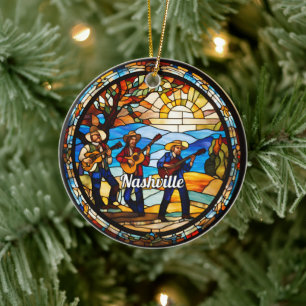 Nashvile Country Music  Ceramic Ornament