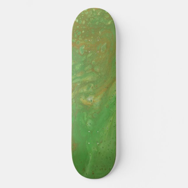Nashville 1 Unique Green Skateboard Deck (Front)