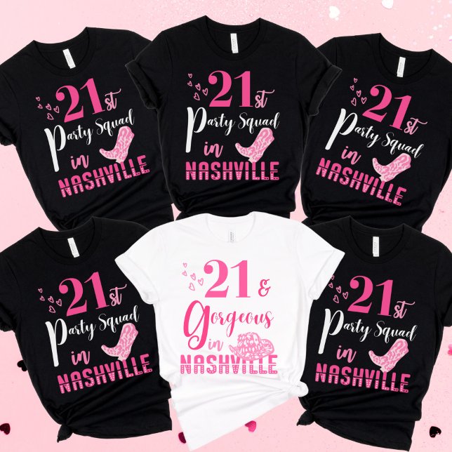 Nashville 21st Birthday Squad T-Shirt (Nashville 21st birthday squad)