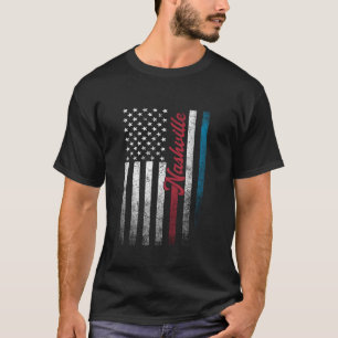Nashville 4th of July American Flag America Patrio T-Shirt