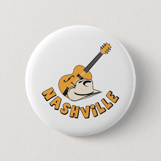 Nashville 6 Cm Round Badge (Front)