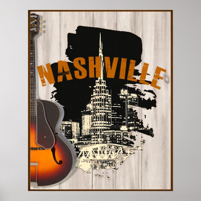 Nashville Acoustic Guitar Poster (Front)