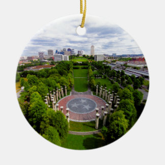 Nashville Aerial photo Ceramic Tree Decoration