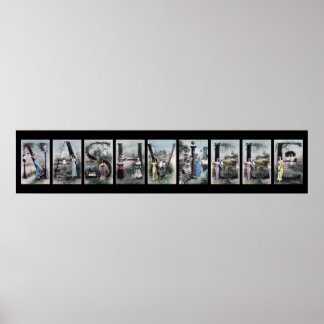 NASHVILLE Alphabet Letter Name Art Poster
