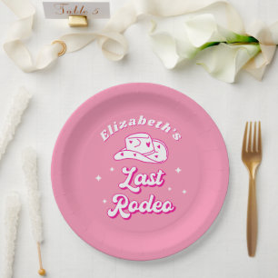 Nashville Bachelorette Last Rodeo Paper Plate