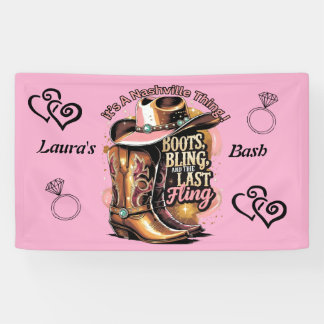 Nashville Bachelorette Party - Boots and Bling Banner